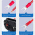Insulated Fork Spade Wire Connector, 200Pcs AWG22-16 U Type Electrical Crimp Terminals (100 Pcs Red +100 Pcs Black)...