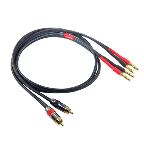 Male RCA to Banana Plug Speaker Cable Banana Plug to RCA Speaker Cable 12AWG Cables,2Pack (3FT)...