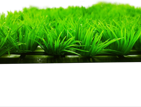 2pcs (10"X10") Artificial Aquarium Grass Mat Decorations Artificial Plastic Lawn Ornament Landscape Green Plants Decoration for Saltwater Freshwat...
