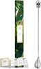 Homestia Bar Spoon Cocktail Mixing Spoon, 12-Inches Long Handle Stainless Steel Cocktail Stirrers, Spiral Design with Skull End Cocktail Spoon for...
