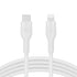 Belkin BoostCharge Flex Silicone USB-C to Lightning Cable (2M/6.6FT), MFi-Certified Charging Cable for iPhone Series with Cable Clip - White...