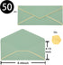 50 pcs Sage Green Business Envelope with V-Flap, Gold Border & Golden Sticker, 10 Self Adhesive Envelopes for Office, Checks, Letter Mailing, Invo...