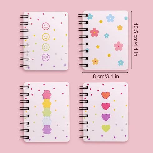 Small Spiral Notepad Cute Notebook, 8 Pack Kawaii Journals for Study and Notes Blank Page Fun Mini Scratch Pads, Back to School Supplies for Gifts...