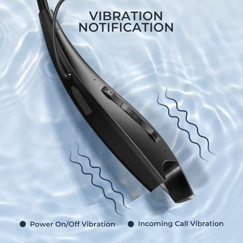 Neckband Bluetooth Headphones, Around The Neck Headphones 24H+ Playtime, Bluetooth Headsets with Call Vibration, Shark Jaw Design Wireless Earbuds...
