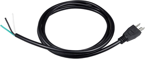 6ft 18 Gauge 3 Prong Heavy Duty Replacement Power Supply Cord Cable 110V 115V 120V Pigtail for Universal AC Appliance, NEMA 5-15 Plug US SJT 18AWG...