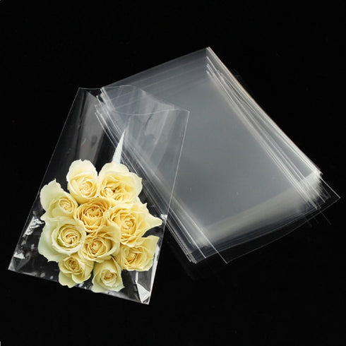 FgfAk 200 Pcs 4x6 Inches Clear Flat Cello/Cellophane Treat Bags Good for Pastry,Bakery,Cookie,Candy and Dessert...