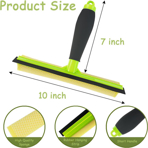 Shower Squeegee Window Squeegee Cleaner for Shower Doors Glass, 2 in 1 Window Cleaning Tool Window Scrubber Handheld Squeegee for Car Windshield w...