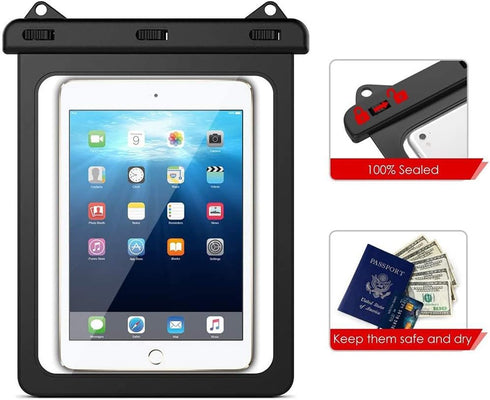 10.5 inch Waterproof Tablet Case, Tablet Dry Bag for iPad Pro 10.5, iPad 2020 10.2, New iPad 9.7, iPad Air 3, Air 2, Galaxy Tab A 9.7 / S6 / S7, K...