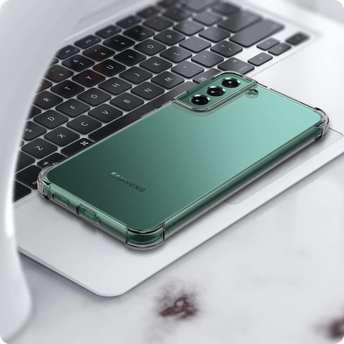 KIOMY Case for Samsung Galaxy S22 5G Shockproof Bumper Protective Cover with Airbags Corners Hybrid Design Hard PC Back with Flexible TPU Frame Cl...