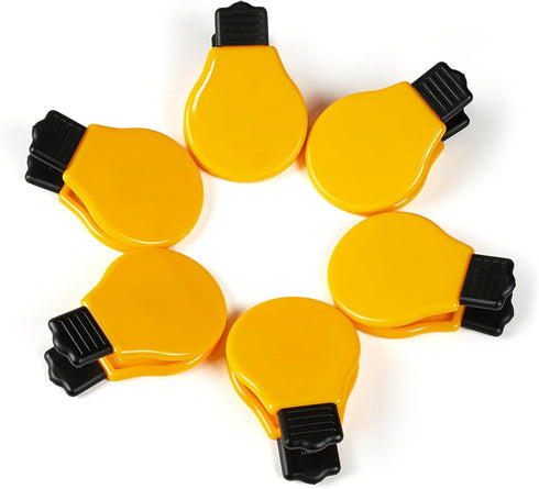 Bulb Refrigerator Magnet Clips Sets?Magnet Paper Clips, Snacks Bag Clips?Multipurpose Clips - Set of 6...