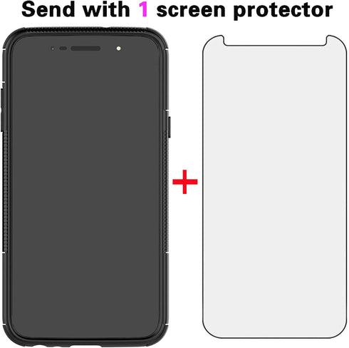 Phone Case for LG X Charge/Fiesta 2 LTE/X Power 2/X5/LV7 with Tempered Glass Screen Protector Cover Hard Rugged Hybrid Cell Accessories LGK20Case ...