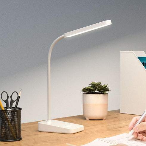 LED Desk Lamp, Desk Light, Desk Stand, White, USB Powered, Daylight White, Smartphone Stand Included...