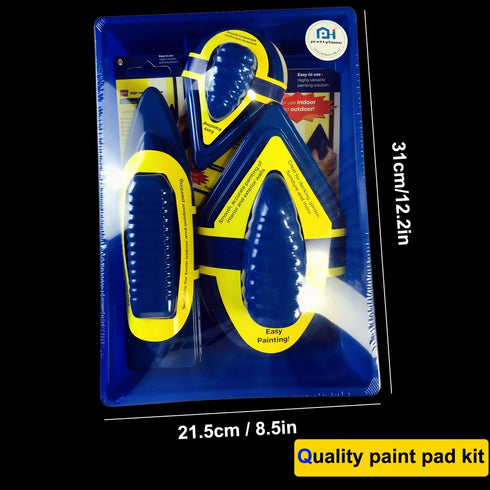 Paint Pad Set for Wide Spaces and Intricate Corners|Ceilings & Floors Pad Painter|Paint Edge Brush and Tray Great for Decking,Garden Furniture|Pai...