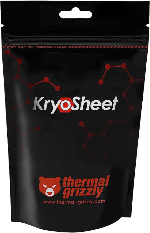 Thermal Grizzly - KryoSheet (25x25x0,2mm) - Graphene Thermal Pad - Highest Thermal Conductivity - Alternative for High Performance Thermal Paste C...