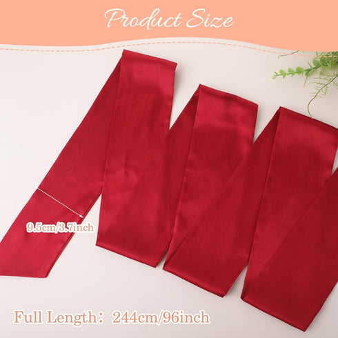 Wedding Satin Sash Belt Women Dress Sash Bridal Belt Waist Belts for Party Special Occasion 3.74'' Wide...
