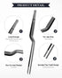 12-inch Cooking Tweezer and Offset Tweezer Set, Tongs Precision Serrated Tips, Stainless Steel Professional Chef Tweezer Kitchen Tools for BBQ, Pl...
