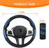 AUCELI Car Steering Wheel Cover, Leather Vehicle Steering Wheel Protector for Men Women, Anti-Slip Comfortable Grip, Breathable Automotive Accesso...