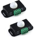 QWORK Motion Sensor LED Switch (2 Pack), 12-24V, 6A, Adjustable Delay Time, 5-8M Induction Distance, 60° Field of View, for LED Strip Lighting, Wa...