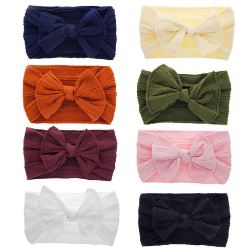 Baby Bow Headbands Turban Knotted, Girl's Hairbands for Newborn,Toddler and Childrens (8 Pack)...