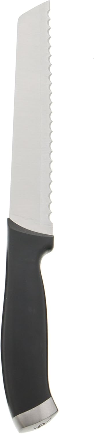 HENCKELS Silvercap Razor-Sharp 8-inch Bread Knife, Cake Knife, German Engineered Informed by 100+ Years of Mastery, Black...