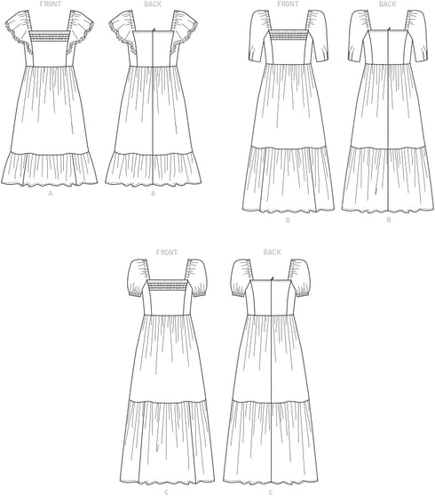 Butterick Misses' High Waisted Dress Sewing Pattern Kit, Design Code B6872, Sizes 8-10-12-14-16...