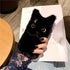 SGVAHY Furry Case for iPhone 7/8/SE2/SE3 Cute Cat Black Fur Fluffy Soft Warm Plush Fuzzy with Bling Glitter Protective Case for Women Girls...