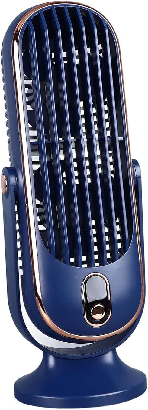 Table Tower Fan 1800mah USB Portable Electric Tower Fan with 5 Speeds Brushless Motor Desk Cooling Fan for Car Home Office (Blue)...