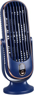 Table Tower Fan 1800mah USB Portable Electric Tower Fan with 5 Speeds Brushless Motor Desk Cooling Fan for Car Home Office (Blue)...