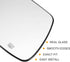 X AUTOHAUX Car Left Rearview Heated Side Mirror Glass for Jeep Grand Cherokee 2005-2010 5142875A Replacement Heated Mirror Glass with Backing Hold...