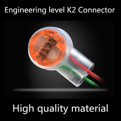 UY Wire to Wire Connector K2,SINCODA 100PCS Waterproof Gel-Filled Orange Clear Button Telephone Wire Connectors UY2 Butt Splice Connector K2 Netwo...