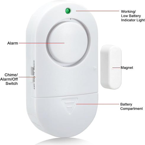 Window Alarm Sensors,120DB Door Alarms for Kids Safety, Door Chime, Burglar Alarm-Window Alarms for Home...