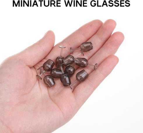 Toddmomy Doll Glasses Mini Wine Glasses 10Pcs Miniature Dollhouse Wine Glasses 1: 12 Kids Dollhouse Kitchen Toys Dollhouse Accessories Miniature B...