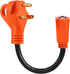 30 Amp to 15 Amp RV Adapter Cord NEMA TT-30P to NEMA 5-15R Electrical Power Adapter 30 Amp to 110 Volt RV Adapter Cord 12 Gauge Wire 12 Inch with ...