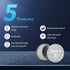 EEMB CR1620 Battery 5-Pack CR1620 3V Lithium Battery Button Coin Cell Batteries 1620 Batteries 70mAh ECR1620, DL1620 for Watch, Key Fob, Calculato...