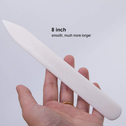 8 inch Genuine Bone Folder and Curved Paper Creaser Set, VENCINK Real Large Origami Paper Folding Scoring Burnishing Craft Tools for Leather Cards...