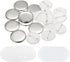 PATIKIL 1.25inch Button Parts, Blank Button Making Supplies,50Pcs Round Badge Parts DIY Pin Maker Kit for Button Maker Machine with Metal Cover Pl...