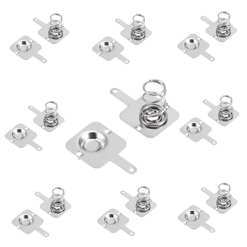 10Pairs Battery Springs AAA Battery Negative to Positive Conversion Spring Contact Nickle Plated 9x9mm...