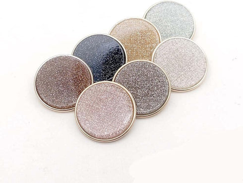 5 PCS Metal Round Shank Button Many Sizes Special Sparkling Buttons for Clothes Bags Decor Sewing Crafts (Pink, 23mm)...