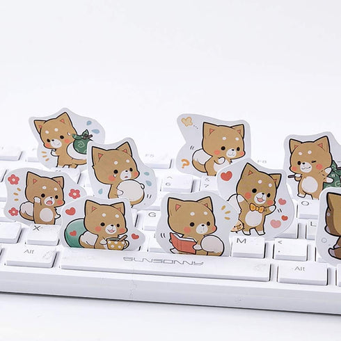 Doraking 45PCS Boxed DIY Decoration Super Cute Cartoon Lovely Shiba Inu Stickers for Laptop Planners Scrapbook Suitcase Diary Notebooks Album...