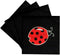 3dRose CST_22186_3 Lily Ladybug Ceramic Tile Coasters, Set of 4...