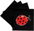3dRose CST_22186_3 Lily Ladybug Ceramic Tile Coasters, Set of 4...