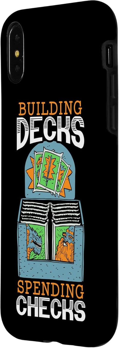 iPhone X/XS Building Decks Spending Checks Card Collector Trading Card Case...