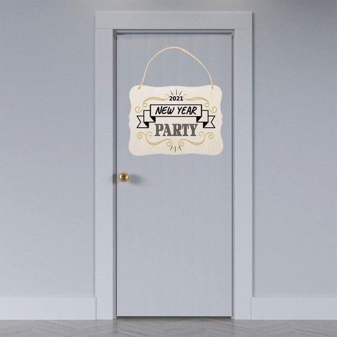 JANOU 3pcs Unfinished Wood Sign Blank Hanging Wooden Plaque DIY Craft Project Wood Sign with Rope Door Wall Art Decorative, Style 3, 9x6.5''...