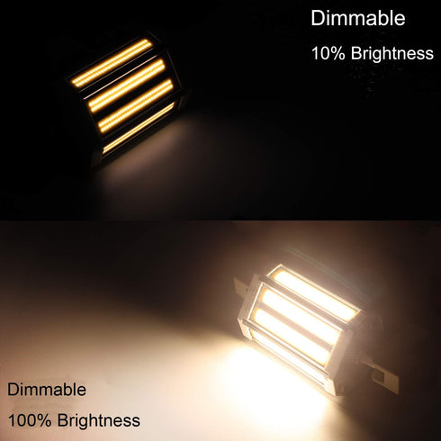 R7S LED Bulb 118MM, 30W COB Dimmable J118 Flood Light, 150W Halogen T3 Replacement for Torchiere Wall Sconce Work Light Banker Light, Warm White 3...