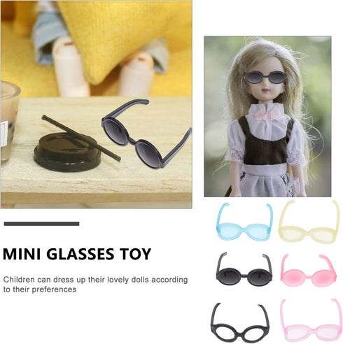 TOYANDONA 40pcs Doll Glasses, Miniature Doll Eyeglasses Mini Doll Costume Accessories for Dollhouse Crafts (Random Color) Miniatures for Crafts...