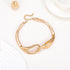 TWINKLEDE Fashion Chunky Choker Necklace Gold Twisted Abstract Metal Buckle Necklaces for Women...