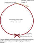 Jewever Genuine Red Garnet Birthstone Choker Necklace for Women Crystals and Healing Stones Bowknot Cute Jewelry Gifts...