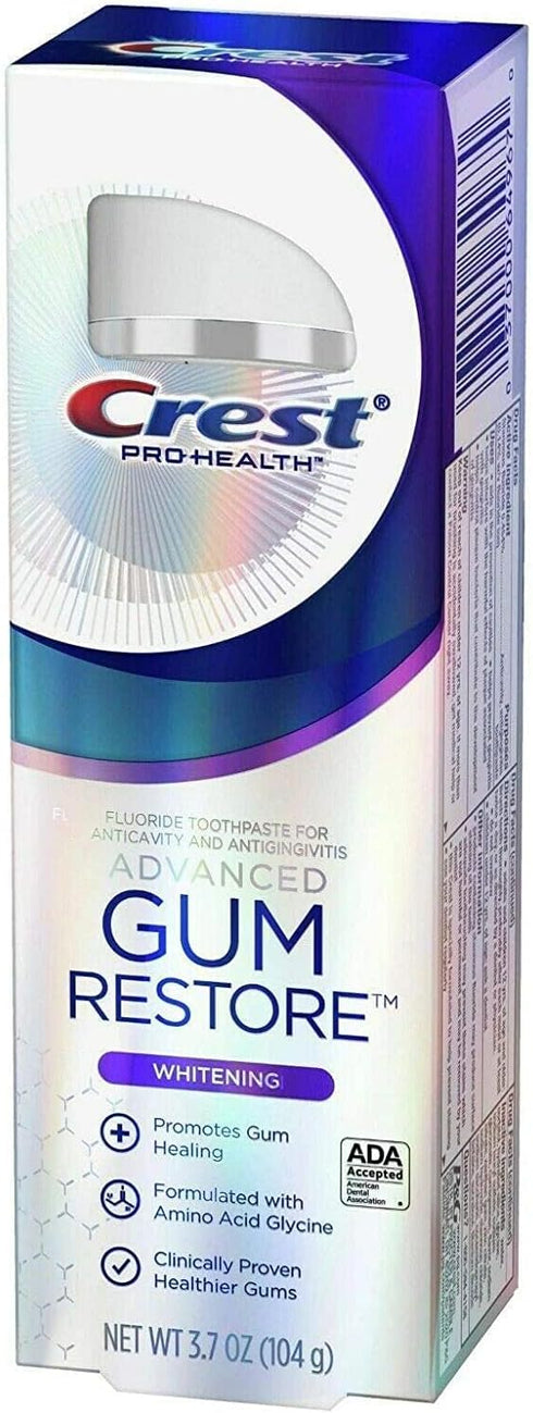 Crest Pro Health Gum Restore Advanced Whitening Toothpaste, 3.7 Oz (104g) - Pack of 2...