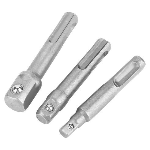 3PC SDS Plus Steel Socket Adapter+2PC SDS Socket Hexagonal Extension Socket Wrench Adapter Electric Tool Accessories...