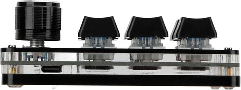 Sonew One Handed Programmable Mechanical Keyboard with Knob, Multifunction 6 Key Mini Gaming Keypad Shortcut DIY Keyboard (Black)...